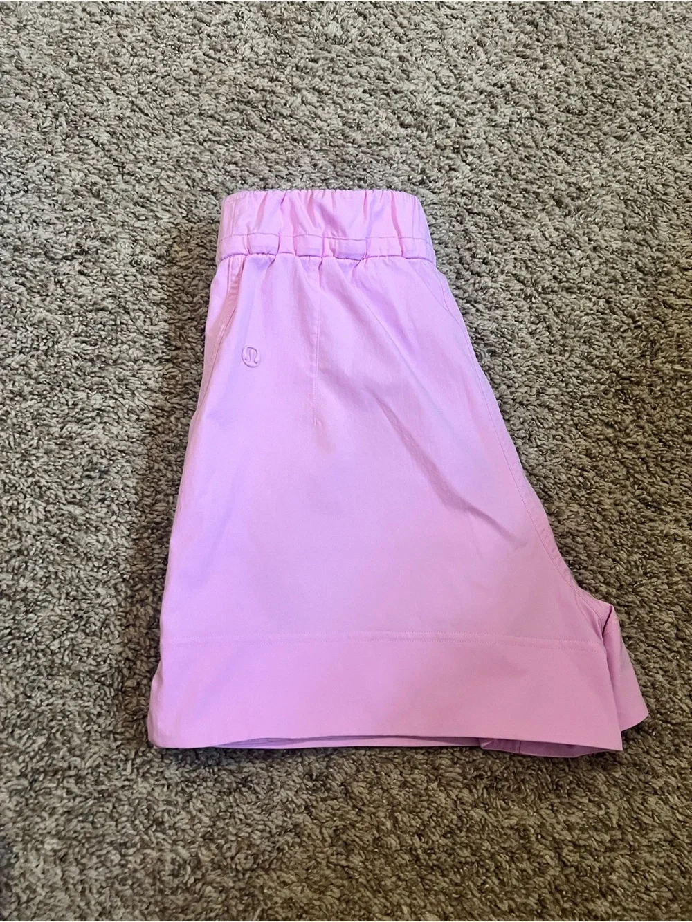 lululemon athletica Light Pink Elastic Drawcord Athletic Shorts